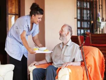 Senior Home Health Care with professional aide